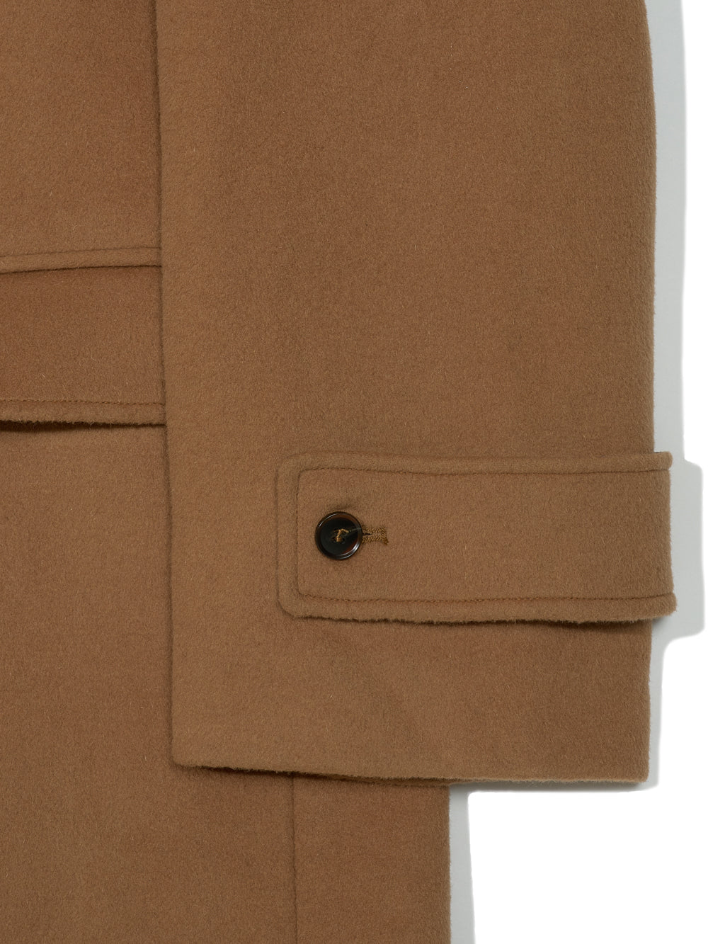 Wool Oversized Single Button Coat in Camel