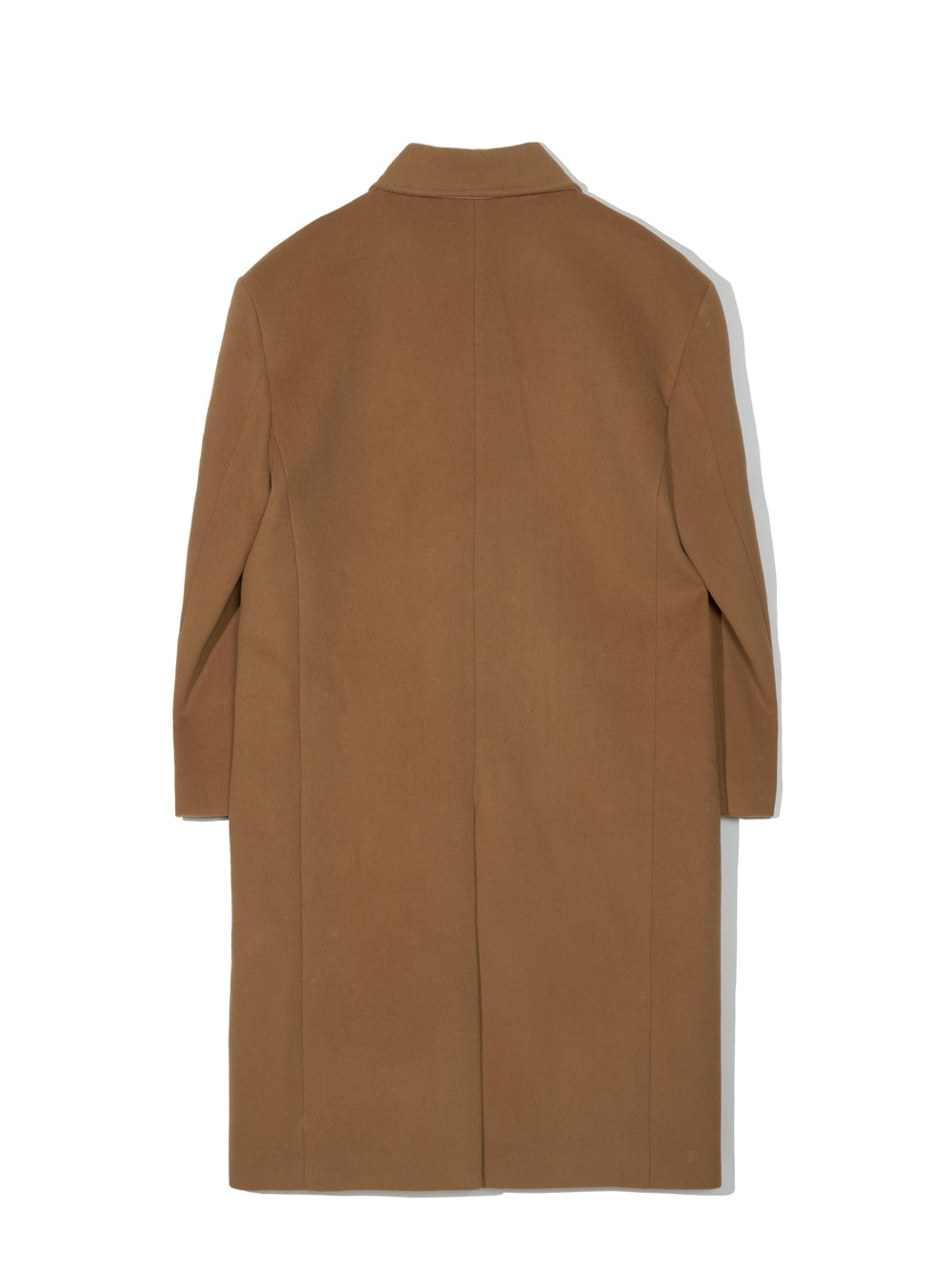 Wool Oversized Single Button Coat in Camel
