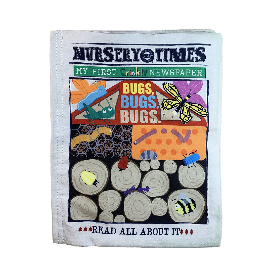 Nursery Times Crinkly Newspaper Bugs,Bugs,Bugs ALKEMI store