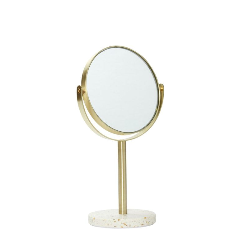 Pamper Table Mirror Brass/Terrazzo