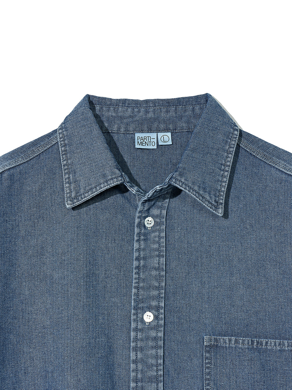 Round Washed Denim Shirts