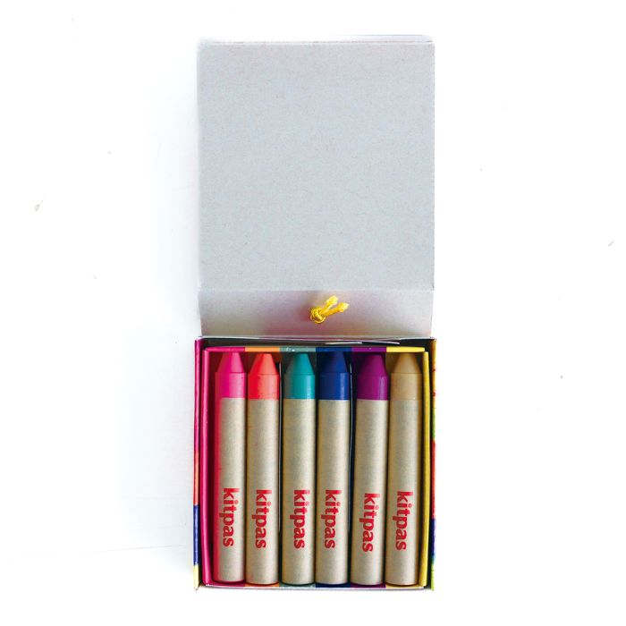 Kitpas by ARTIST Crayons Set of 6, Nature Art