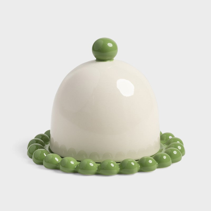 Perle Butter Dish in Green