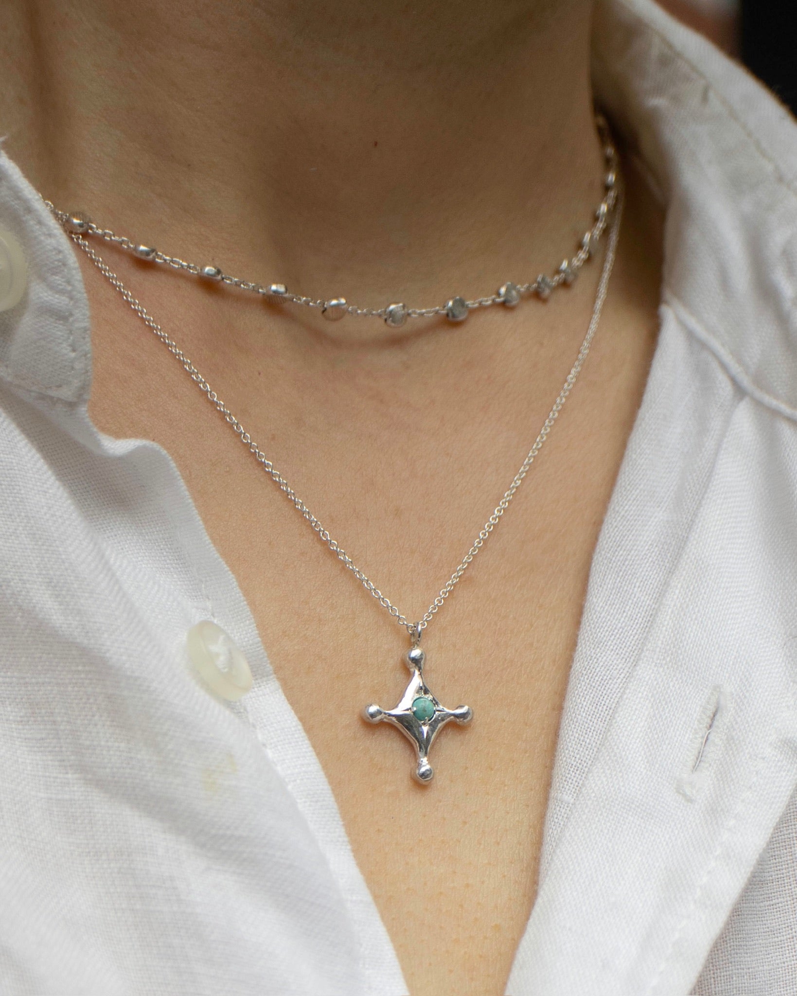 Silver Turquoise Necklace