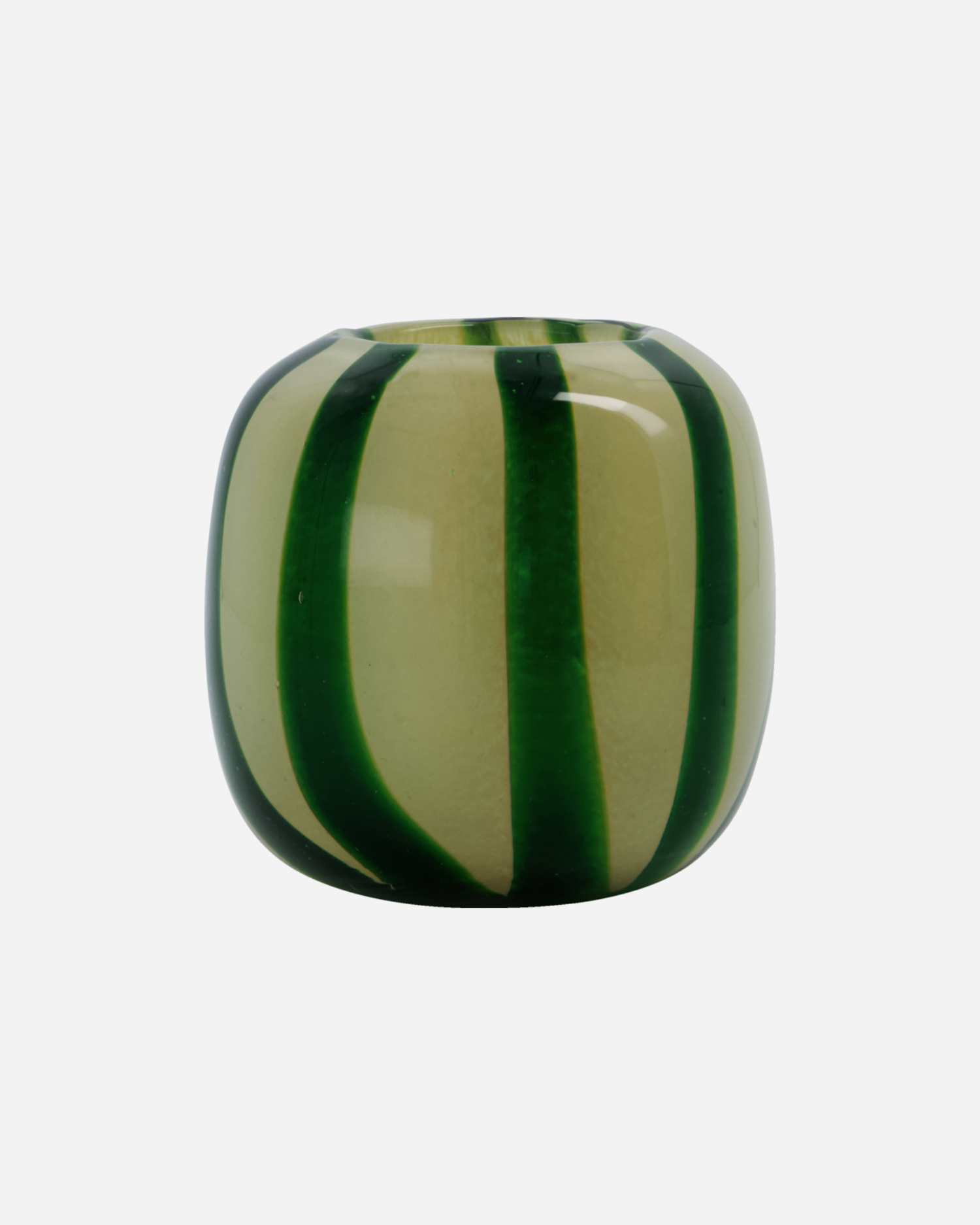 Hope Tealight Holder with Green Stripes