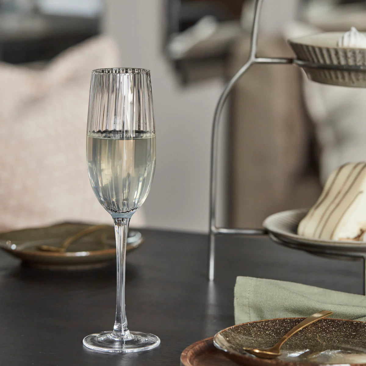 Rill Clear Champagne Glass