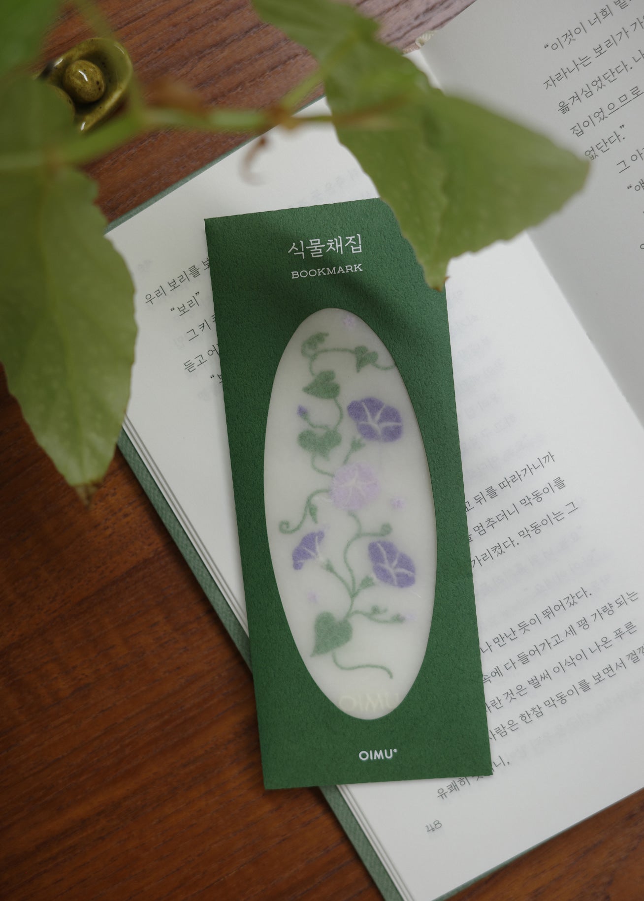 Plant Collecting Bookmark in Morning Glory