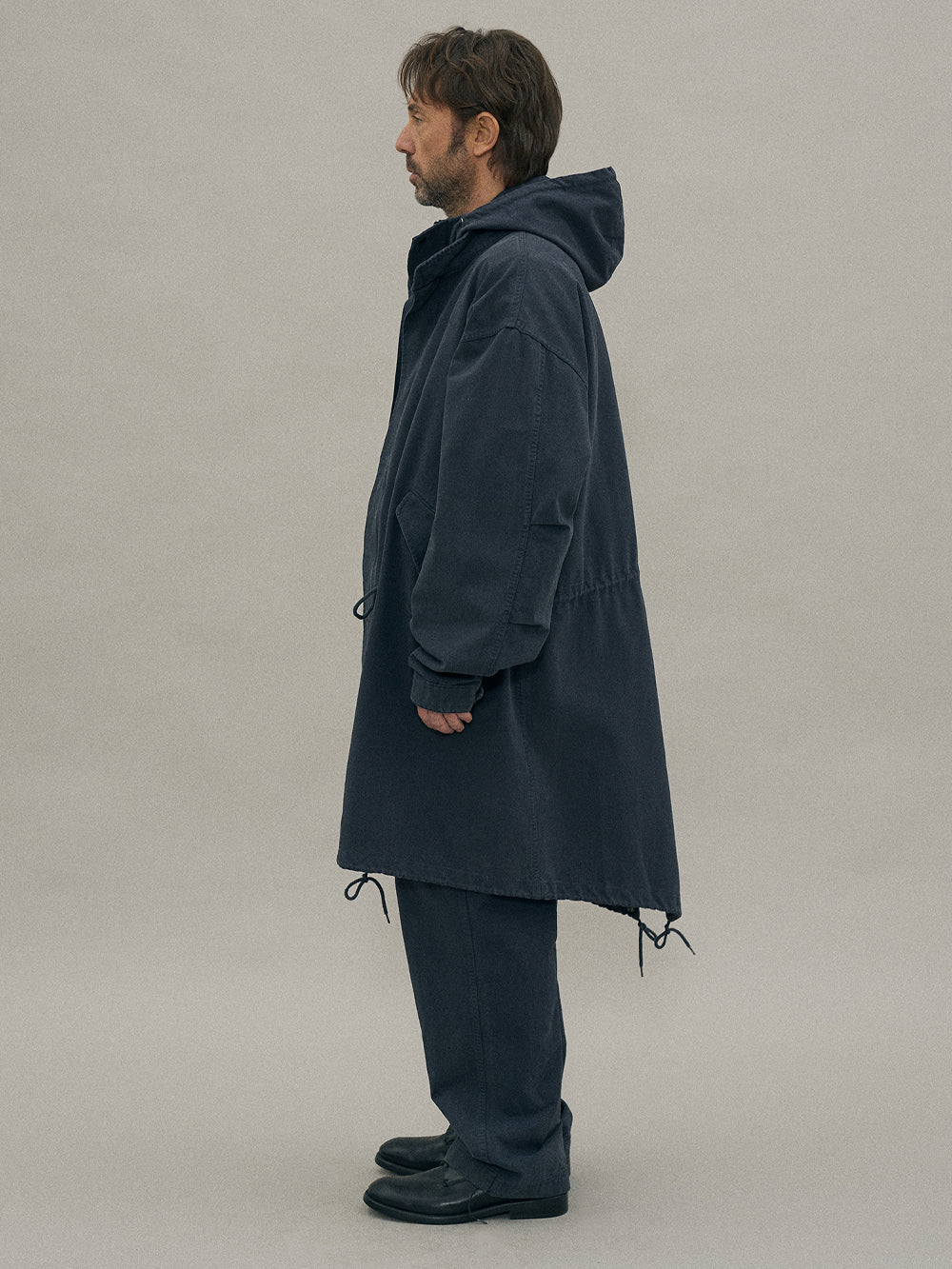 Vintage Washed M-65 Fishtail Coat in Navy