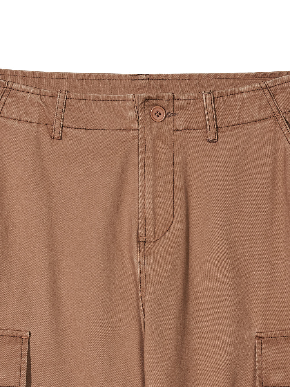 Vintage Washed Cargo Pants in Orange Brown