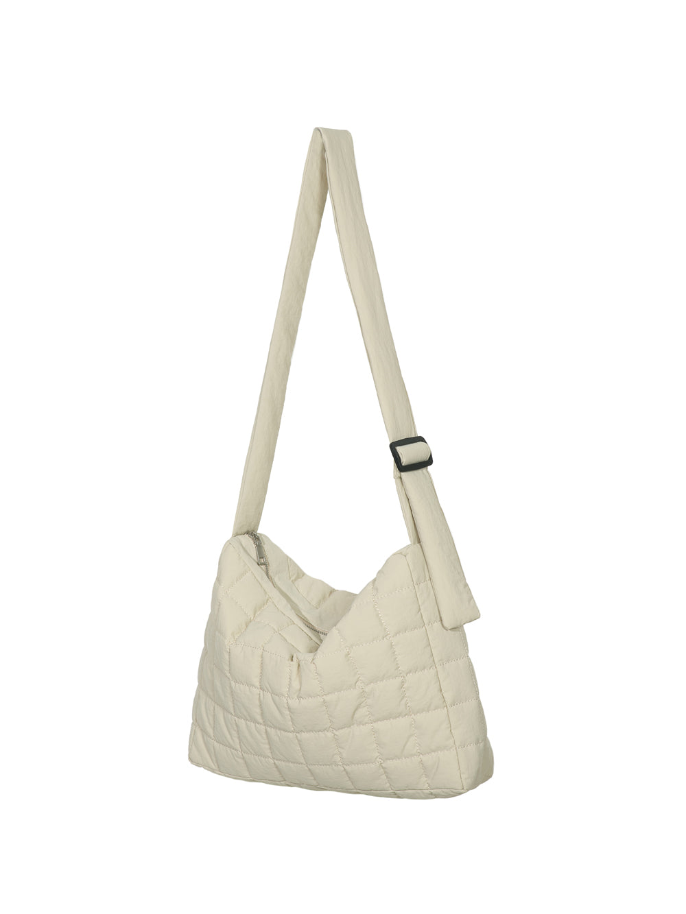 Quilting Messenger Cross Bag in Ivory