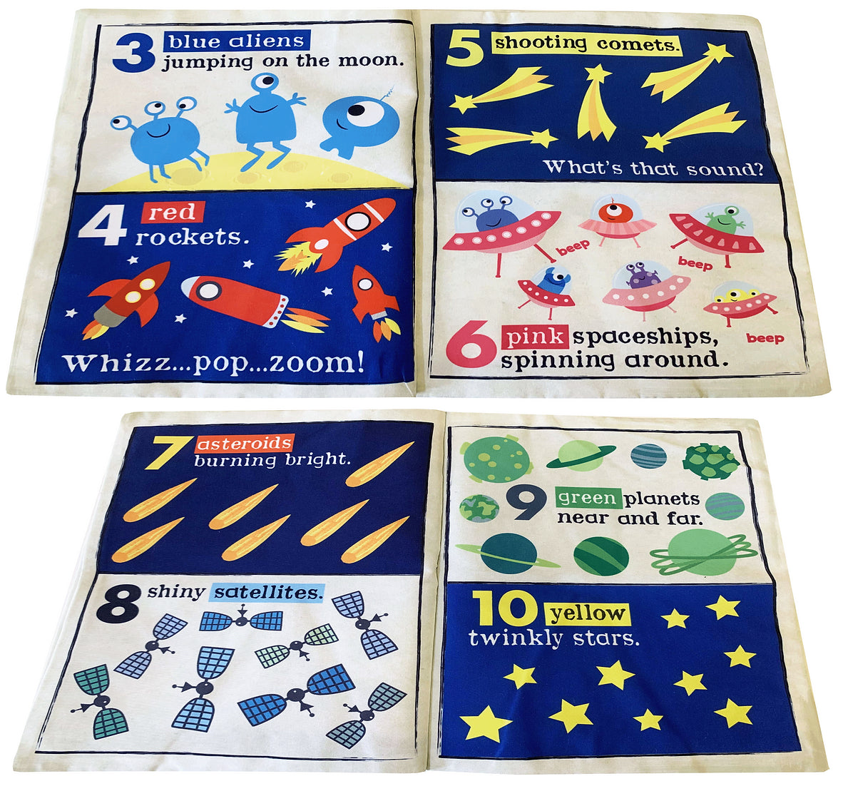 Nursery Times Crinkly Book SPACE - Counting & Rhymes