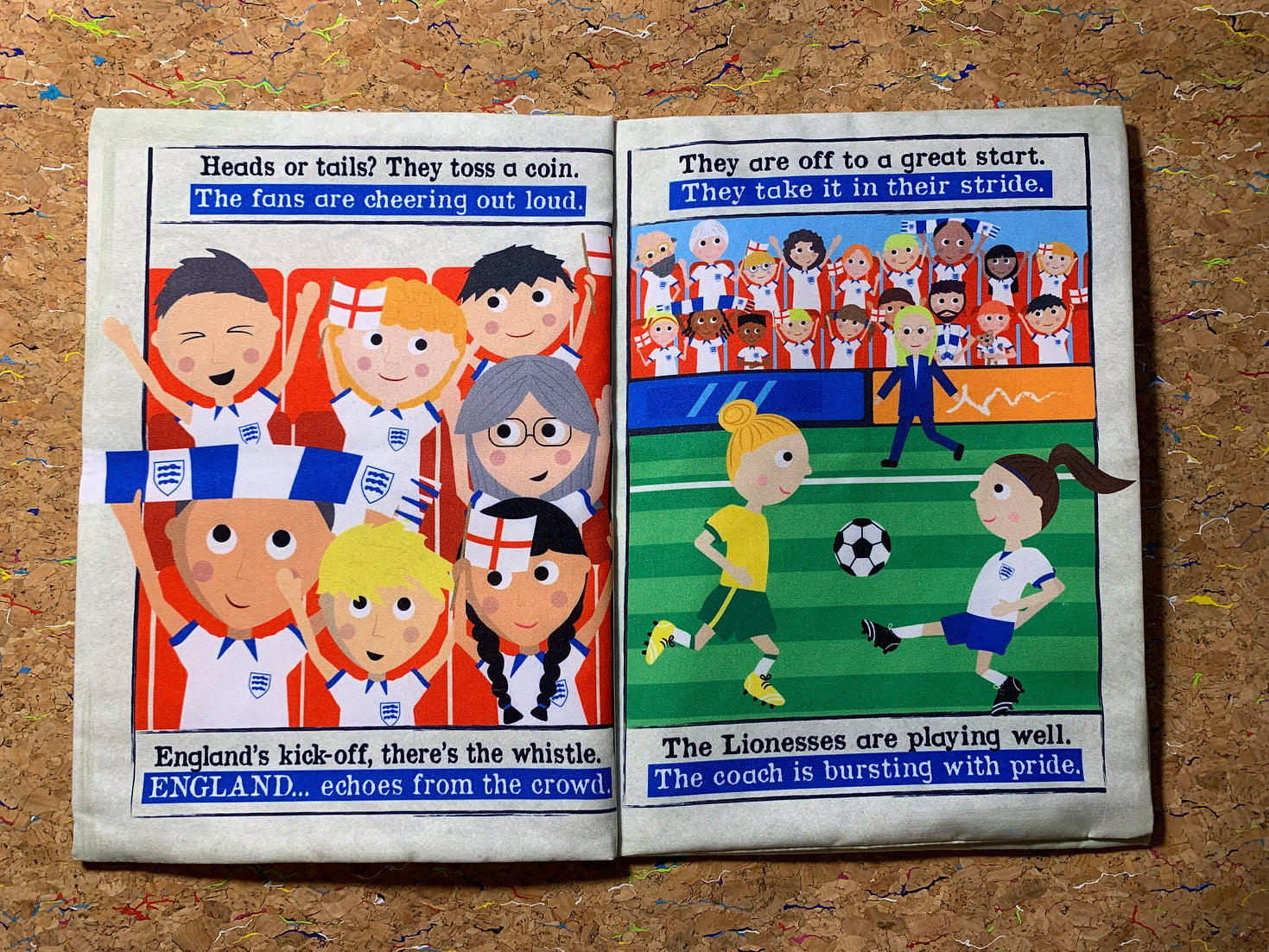 Nursery Times Crinkly Book LIONESSES - football rhymes