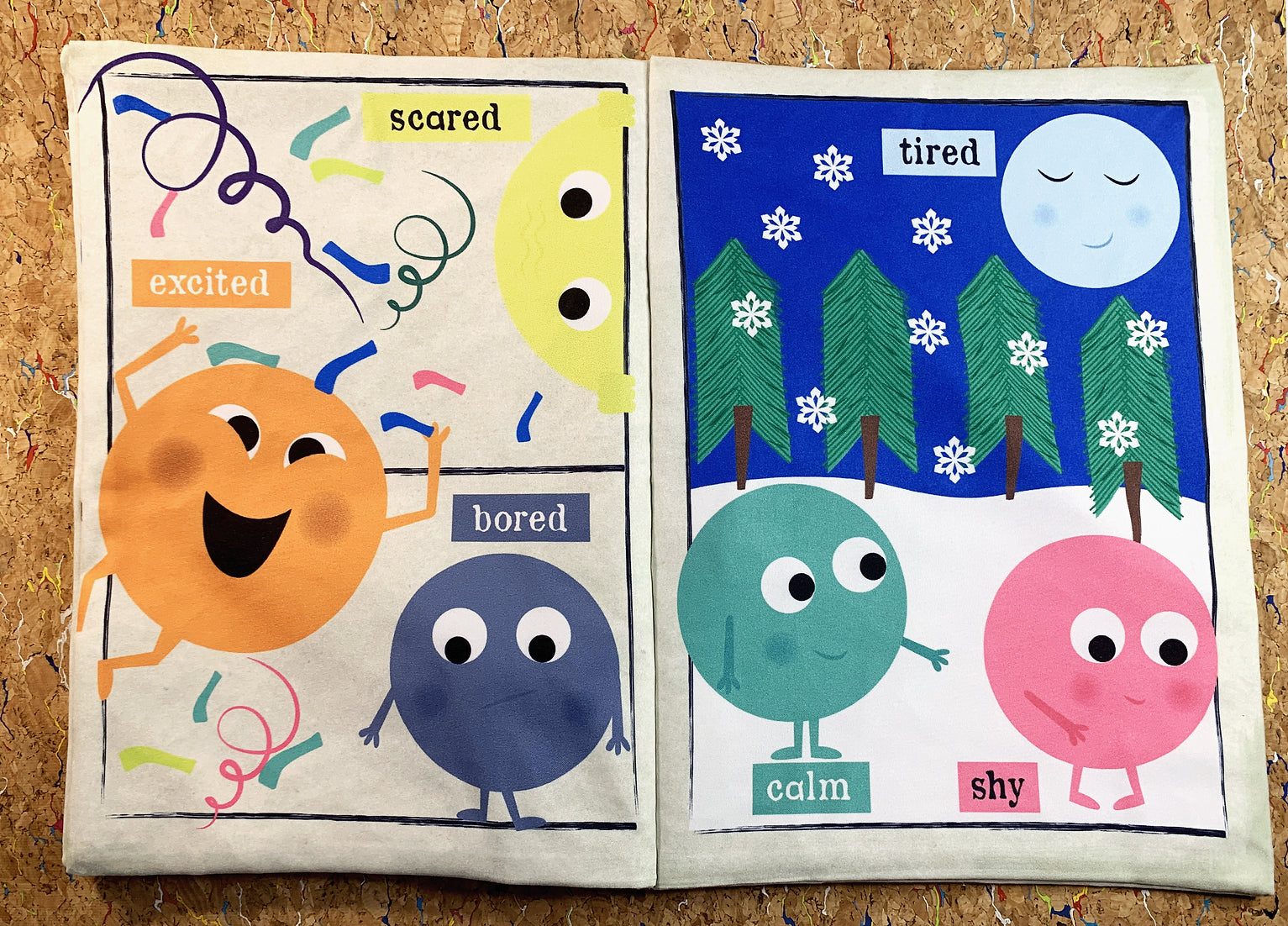 Nursery Times Crinkly Book EMOTIONS - first words & colours