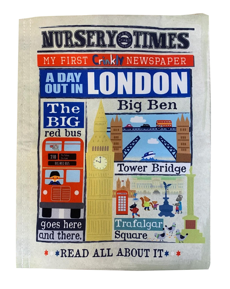 Nursery Times Crinkly Newspaper - Busy day in London