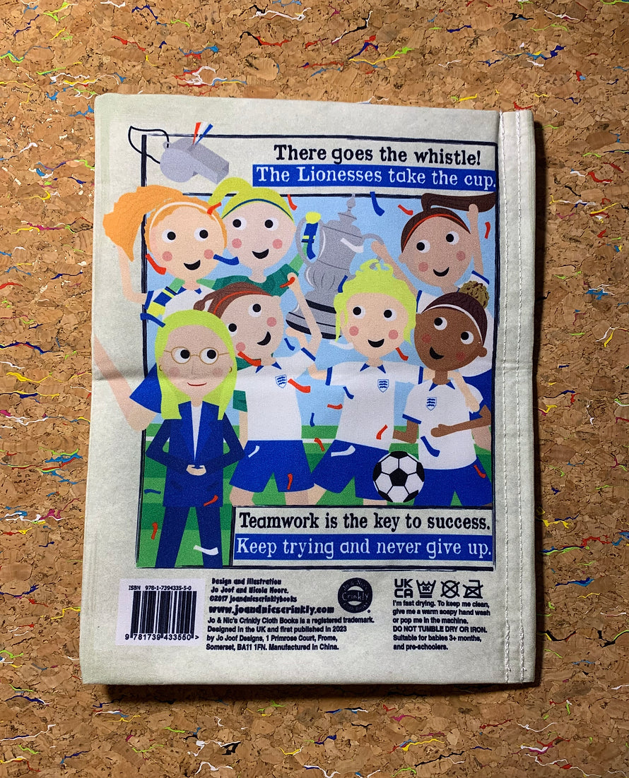 Nursery Times Crinkly Book LIONESSES - football rhymes