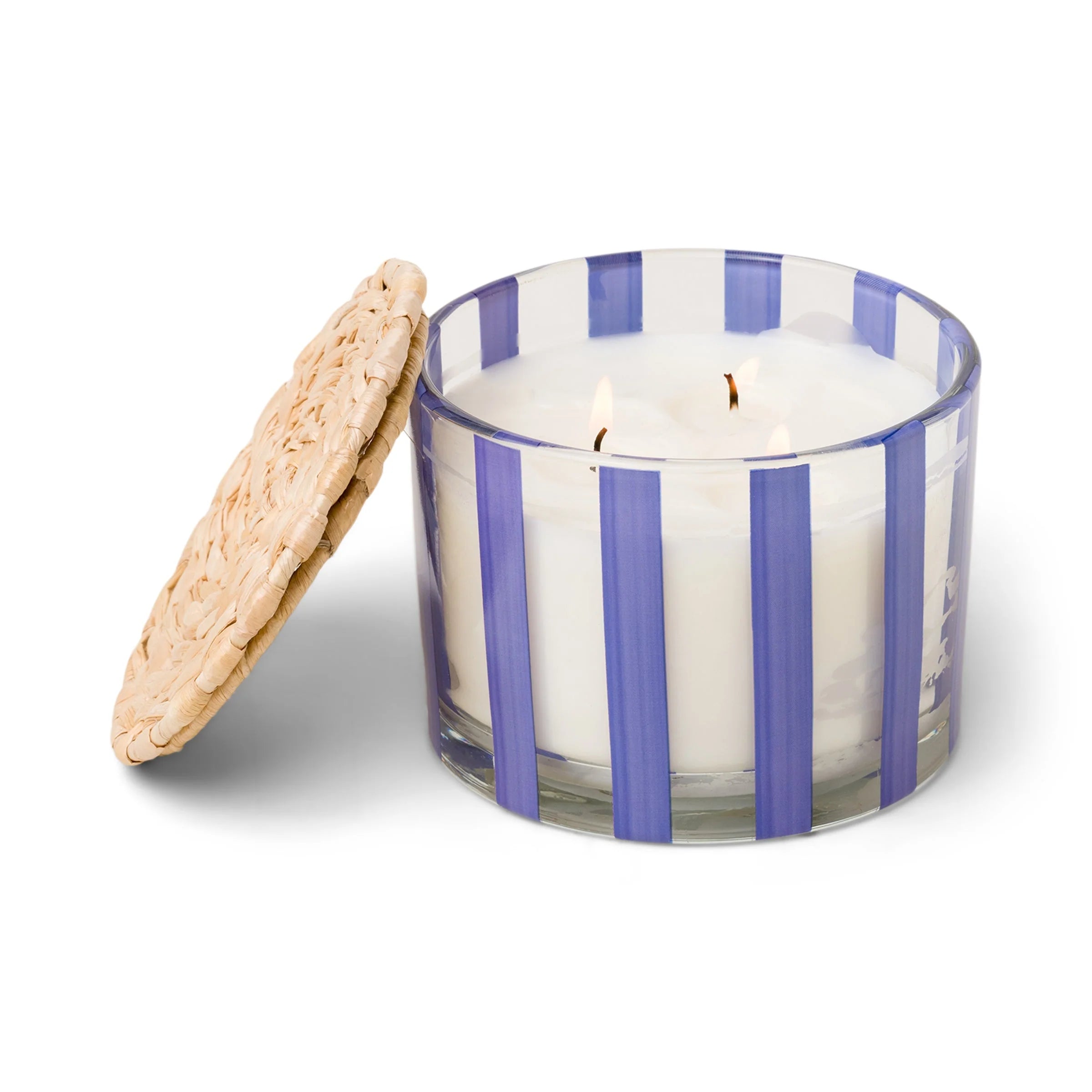 Al Fresco Taupe Glass Candle in Rosemary & Sea Salt (12oz)