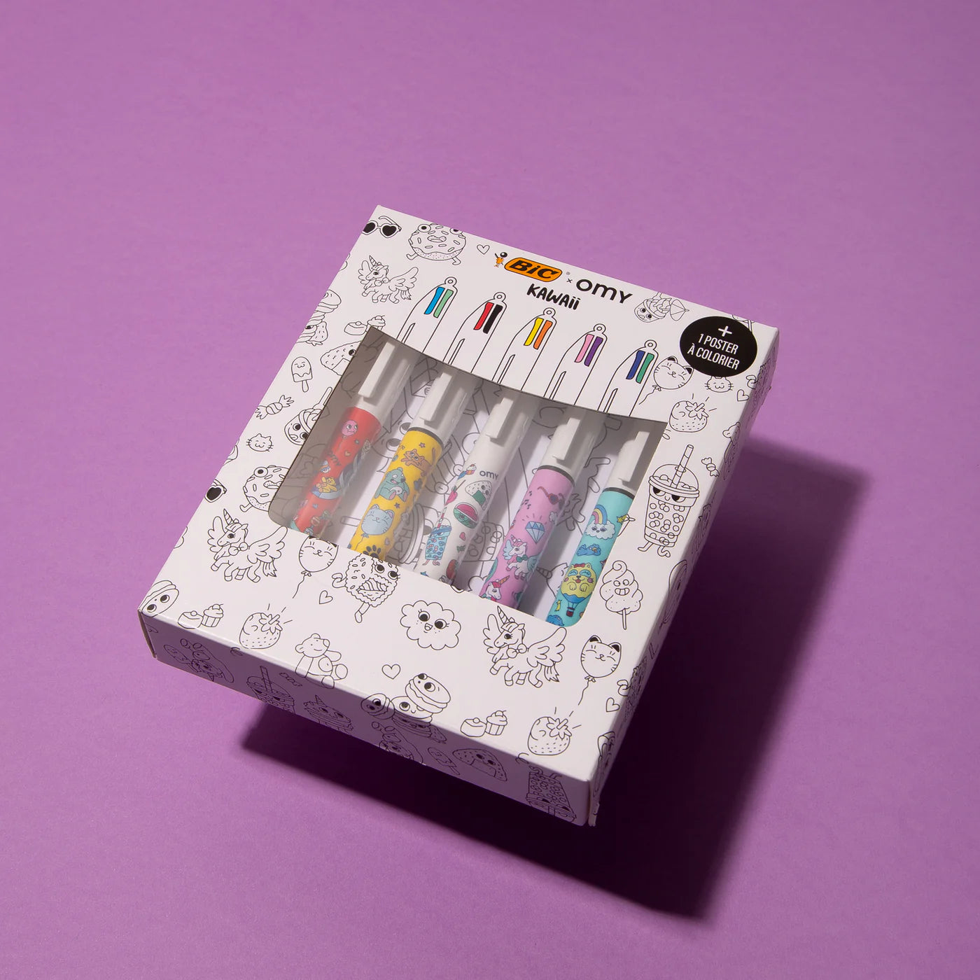 BIC x OMY - Box of 5 Kawaii Colour Pens