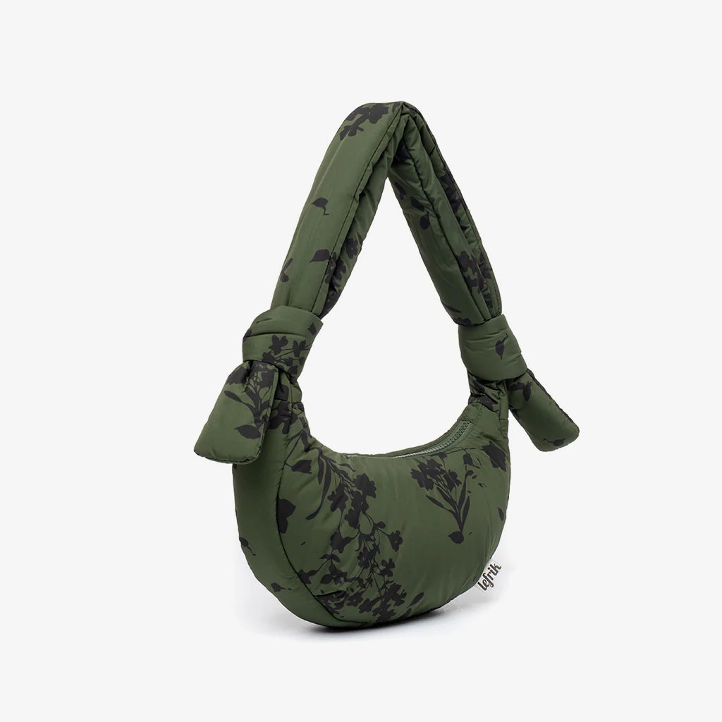 Biwa Puffy Micro in Printed Floral Green