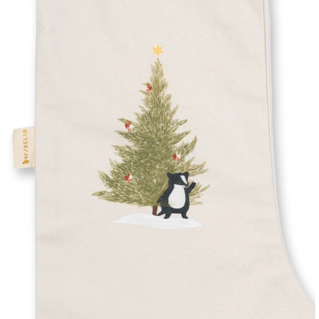 Christmas Stocking Woodland Badger