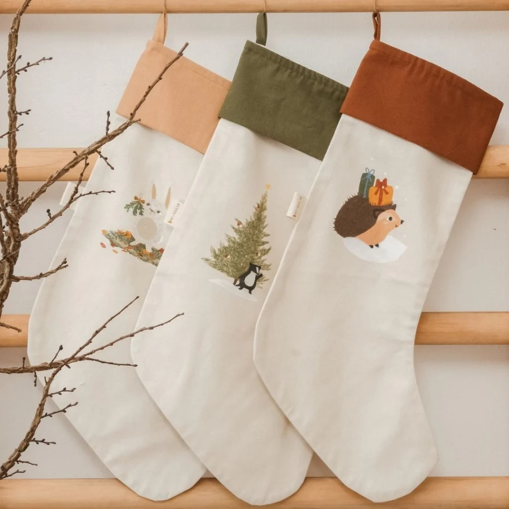 Christmas Stocking Woodland Badger
