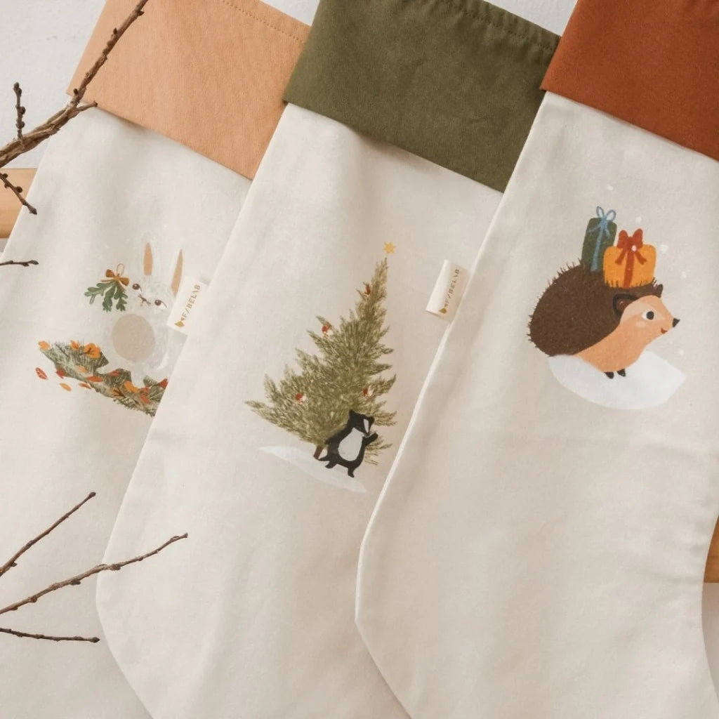 Christmas Stocking Woodland Badger