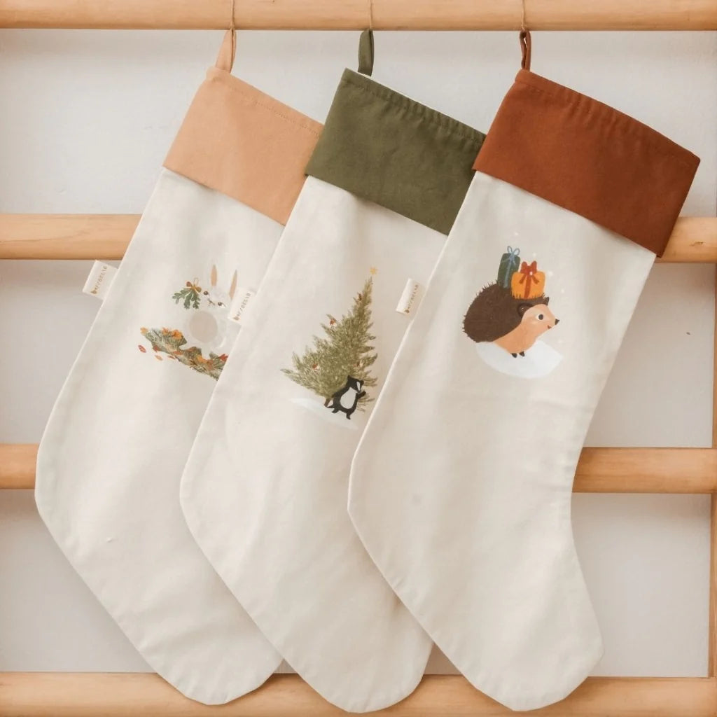 Christmas Stocking Woodland Bunny