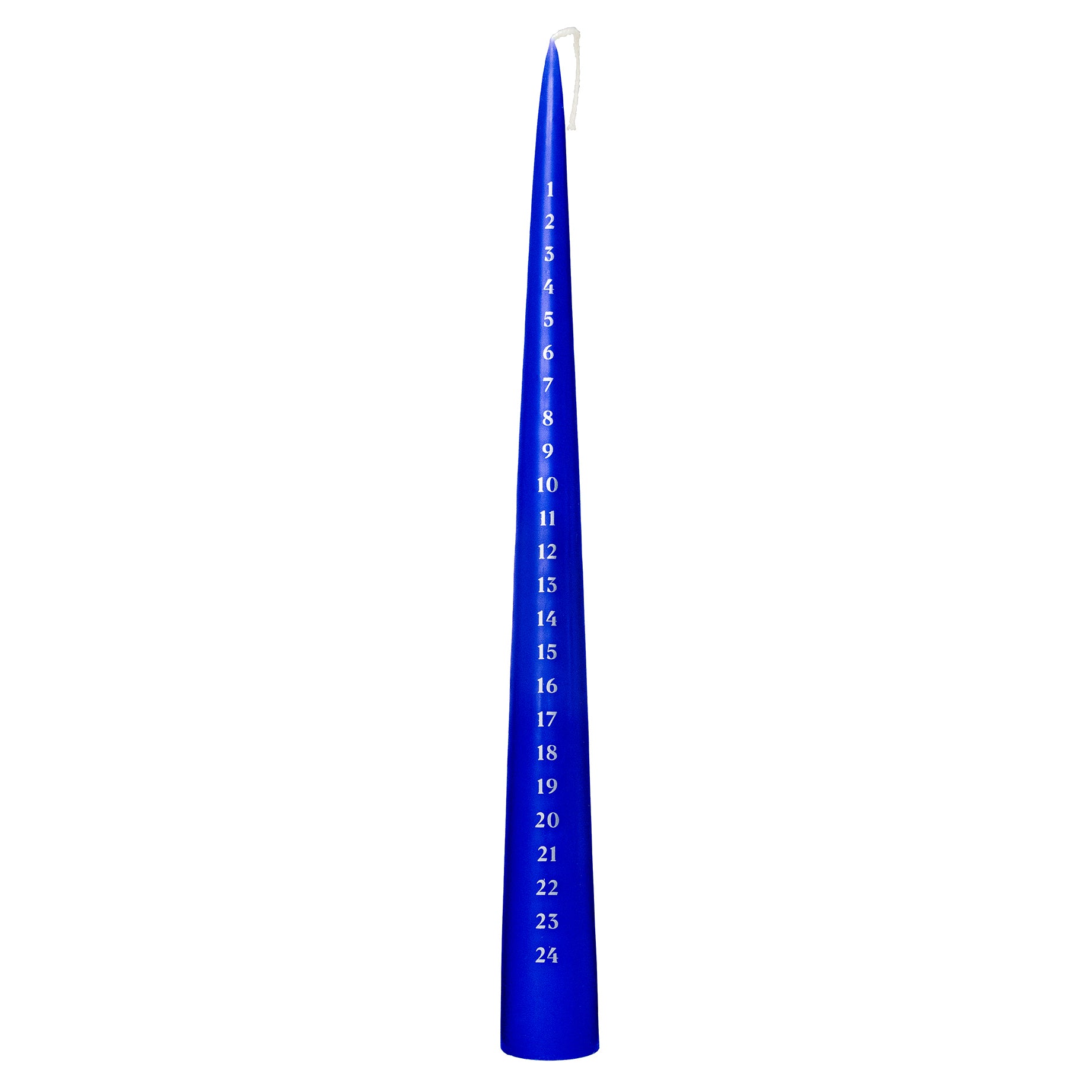 Cone Shaped Advent Candle in Cobalt Blue