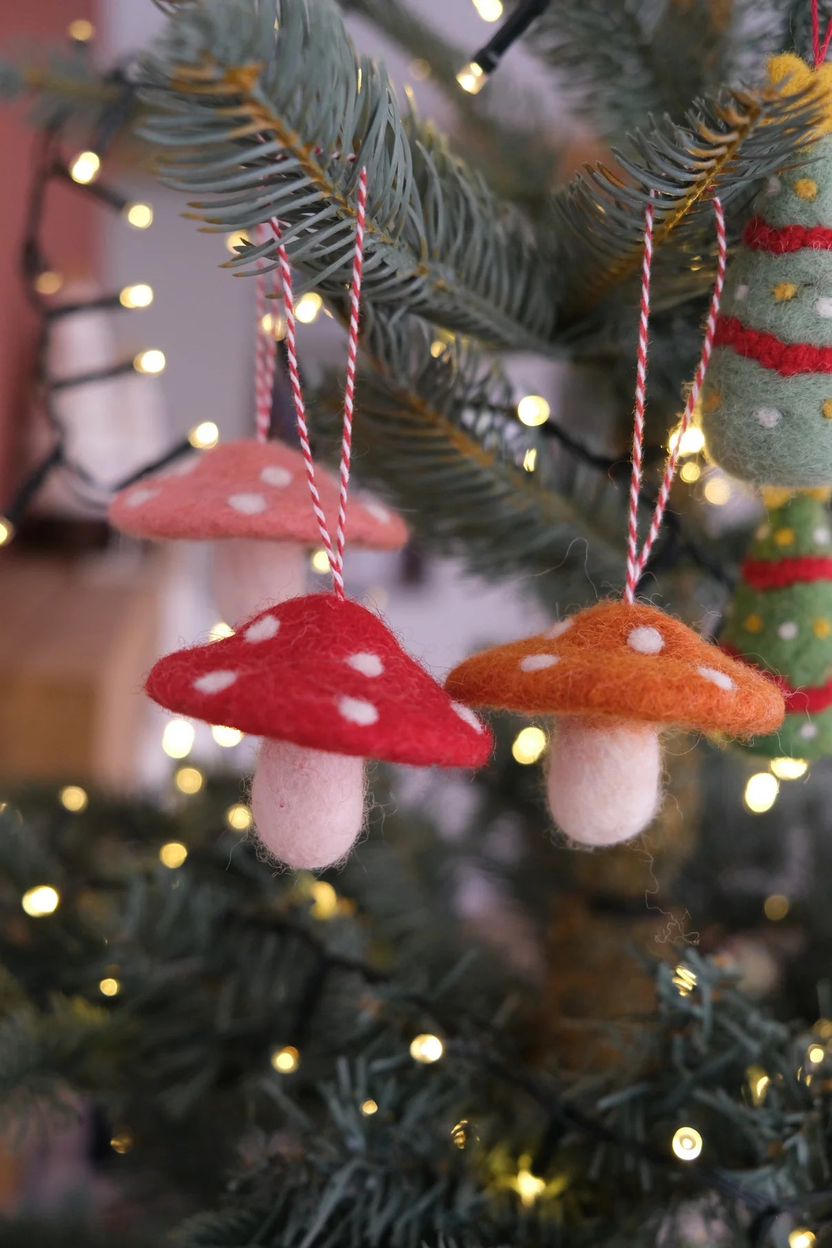 Toadstool Mushroom Hanging Decorations (Set of 3)