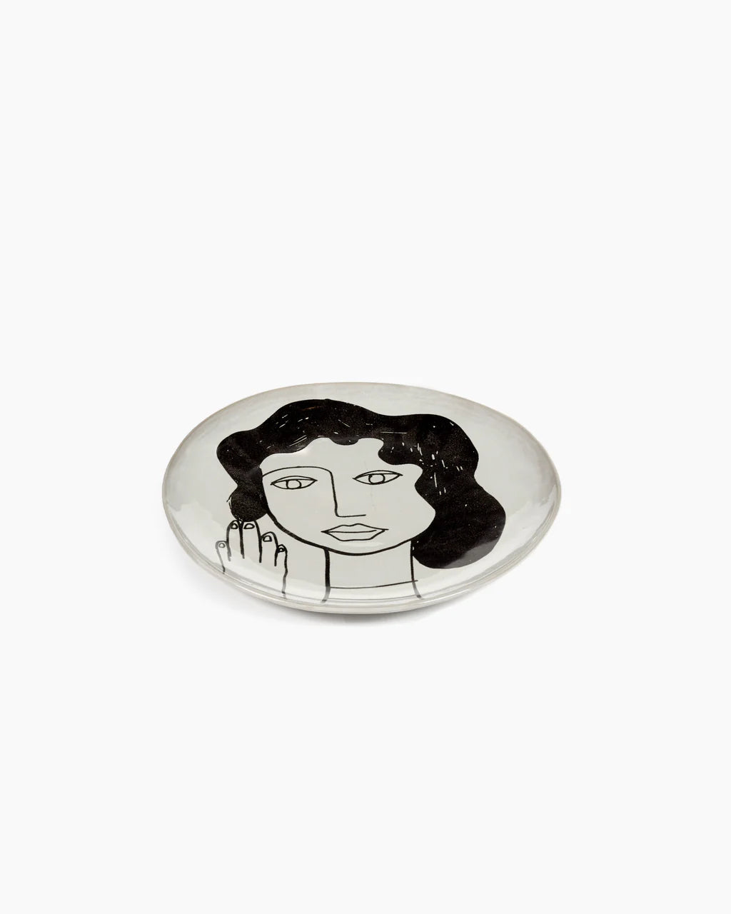 Medium Sized Plate with a Woman's Face (Ø 25cm)