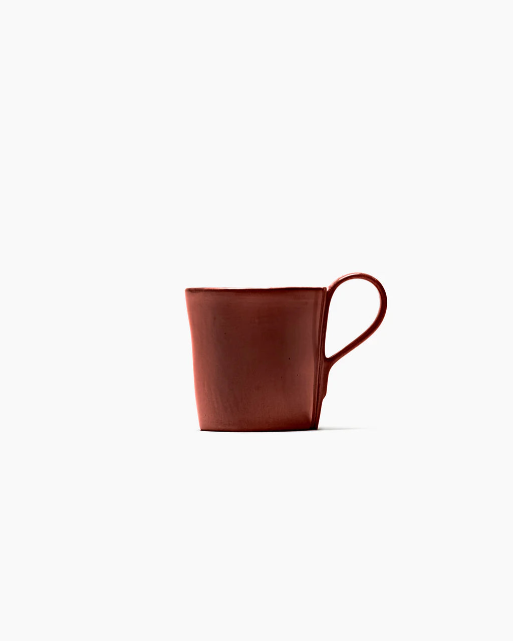 Venetian Red Coffee Cup with a Handle