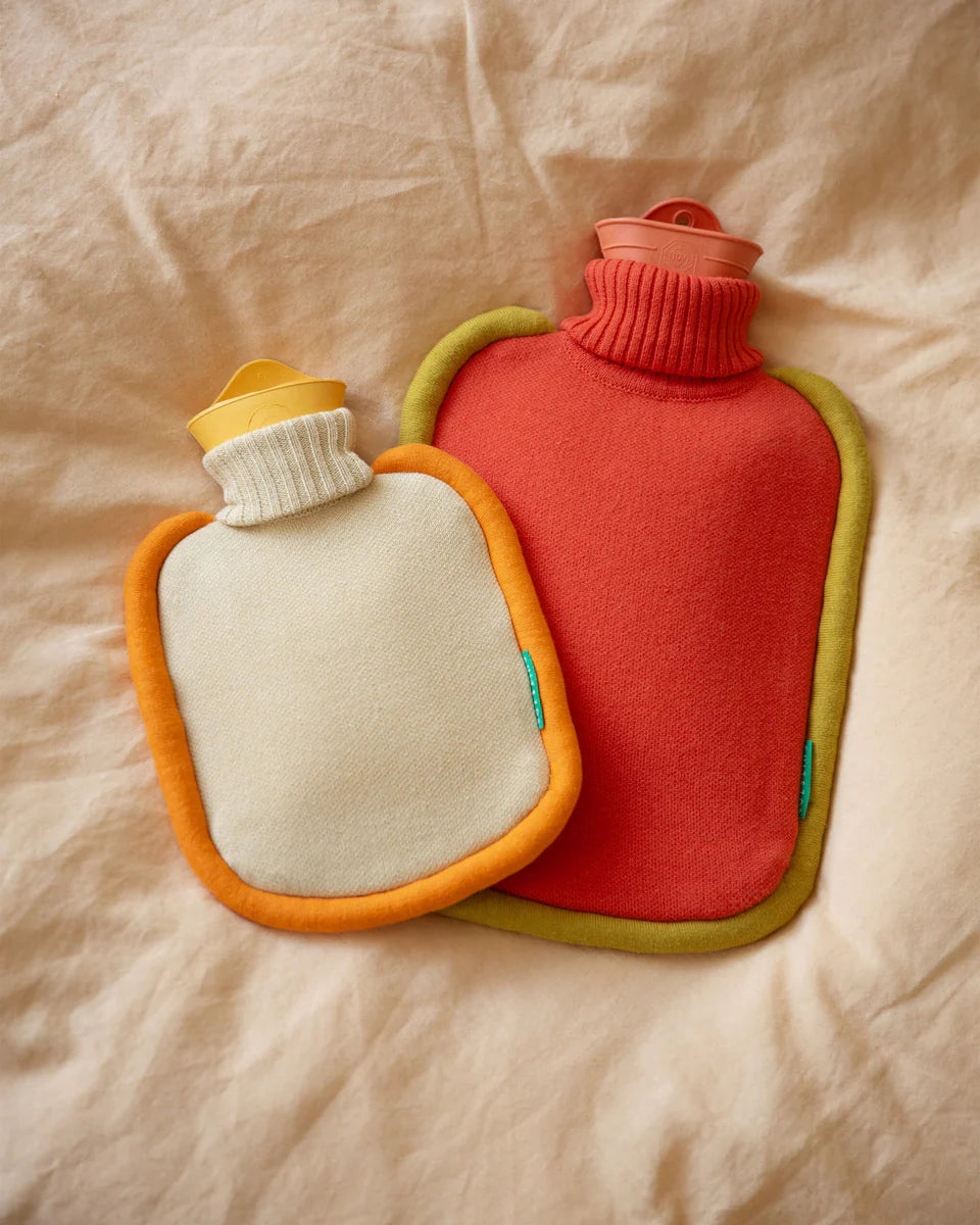 Bumper Hot Water Bottle in Poppy Orange