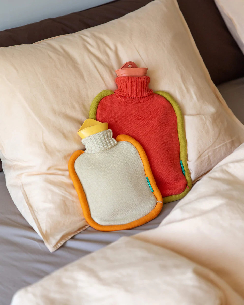 Bumper Hot Water Bottle in Poppy Orange