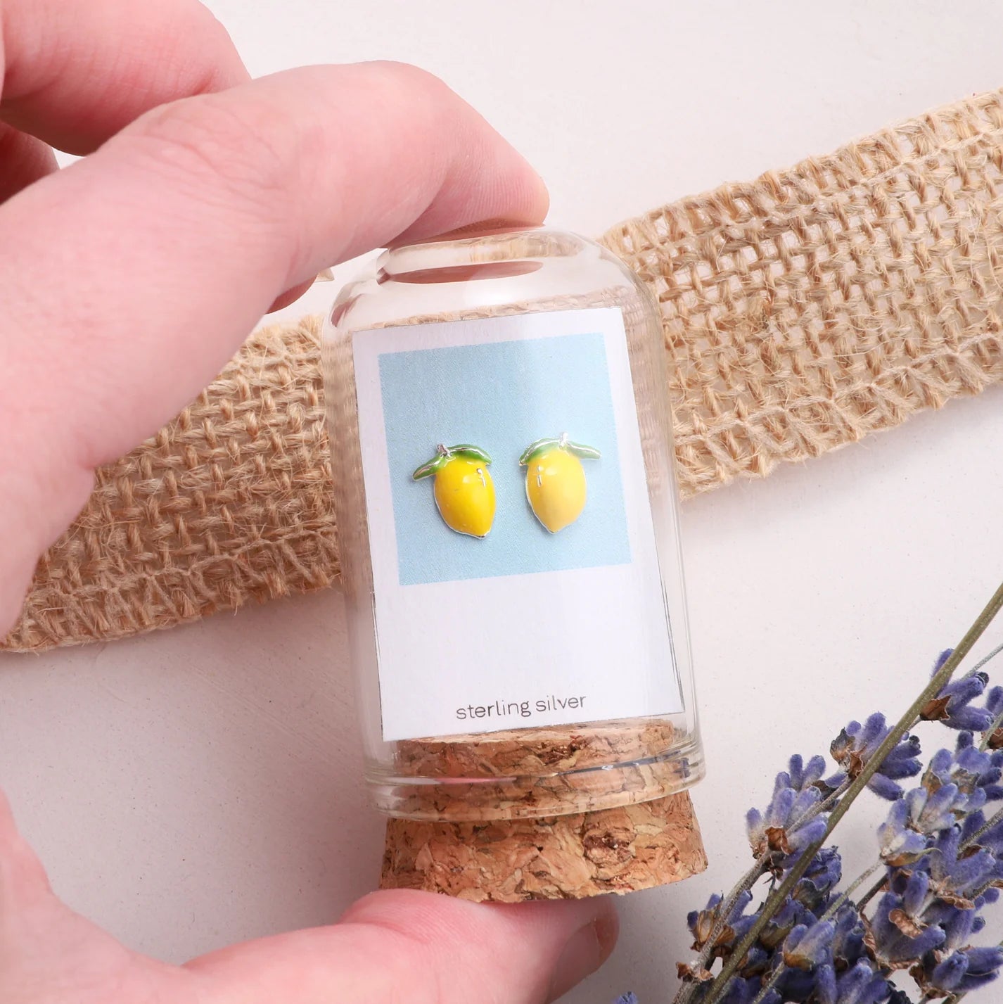 Enamel Yellow Lemon Stud Earrings