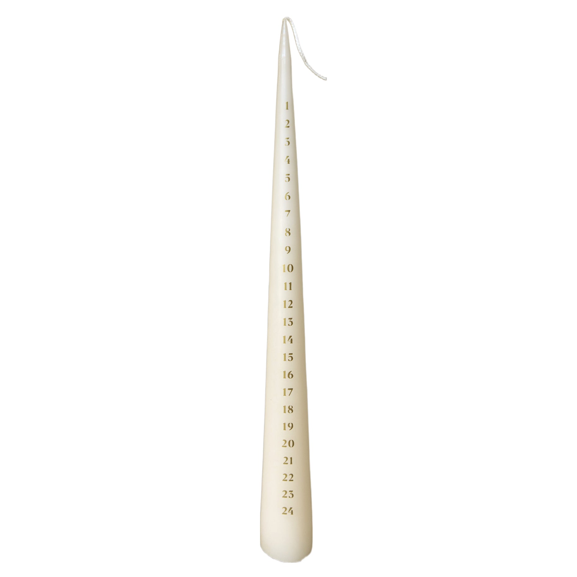 Cone Shaped Advent Candle in Off White