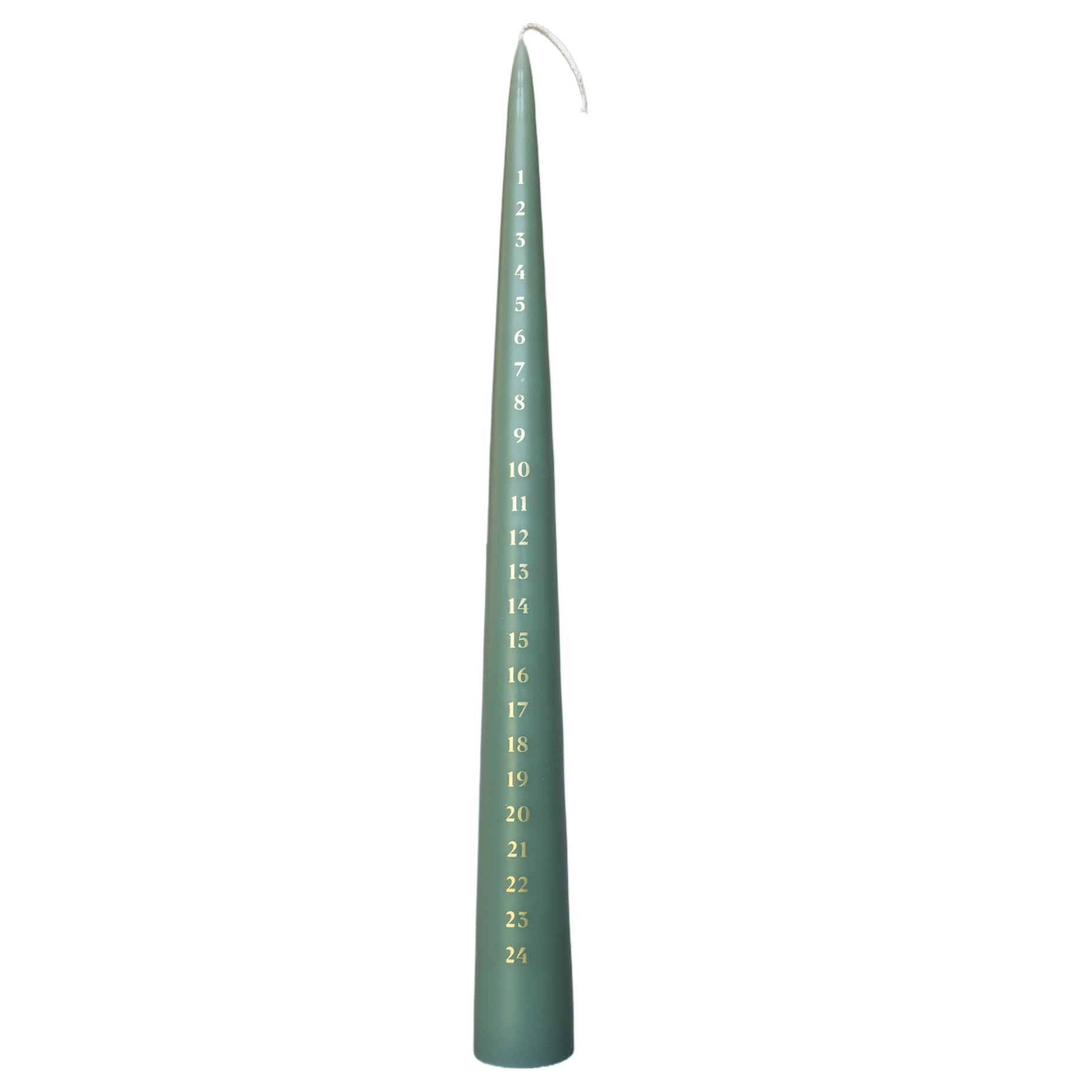 Cone Shaped Advent Candle in Green