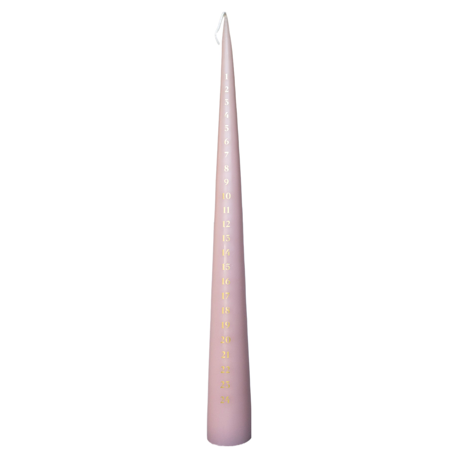 Cone Shaped Advent Candle in Old Rose