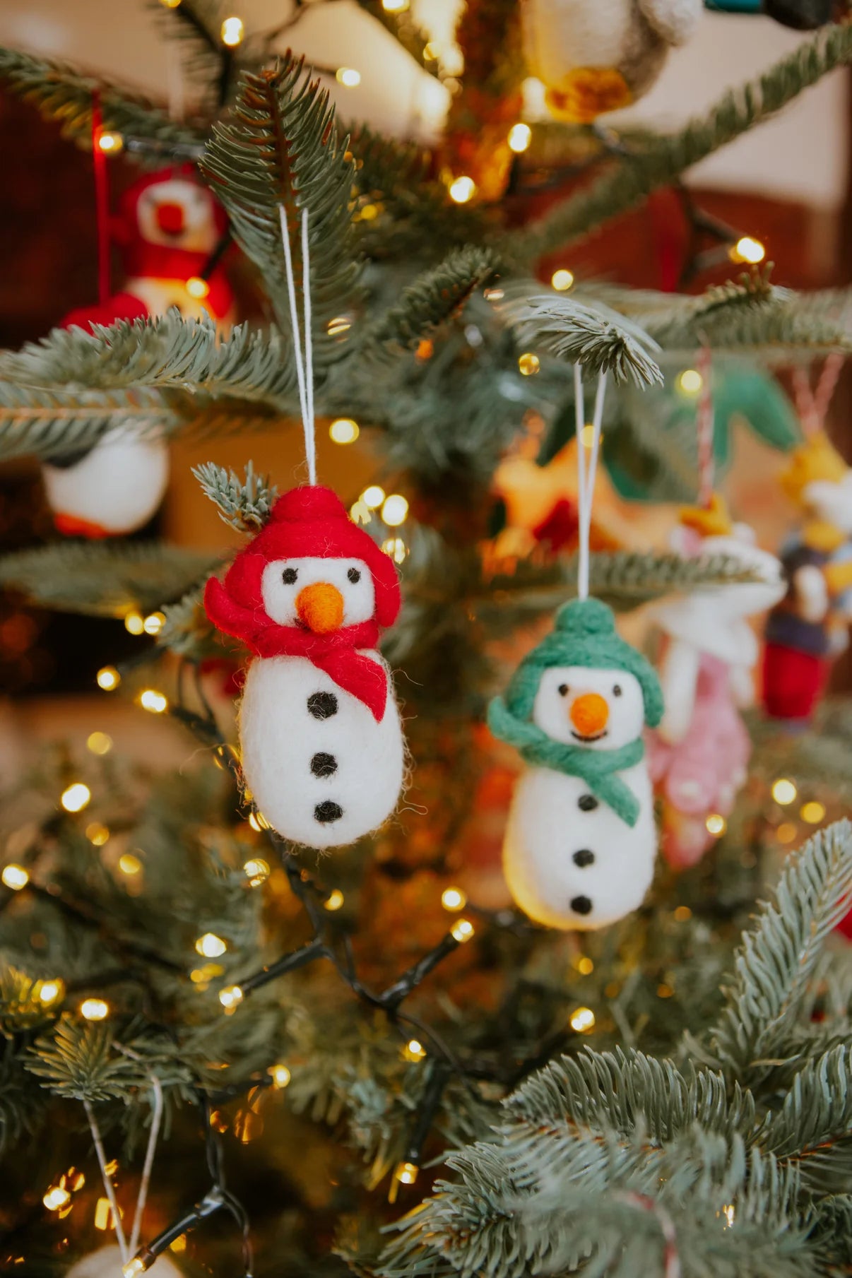 Cosy Snowman Decorations (Set of 2)