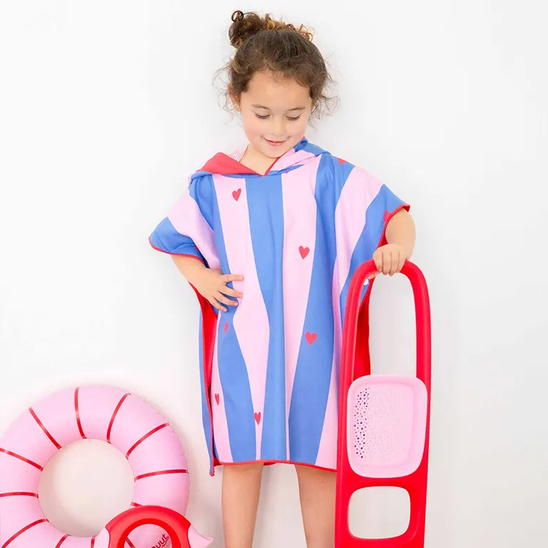 Microfibre Poncho Cherry