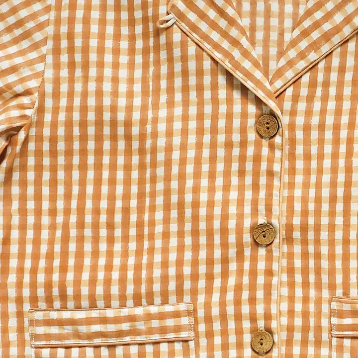 Organic Cotton Pyjamas in Terracotta