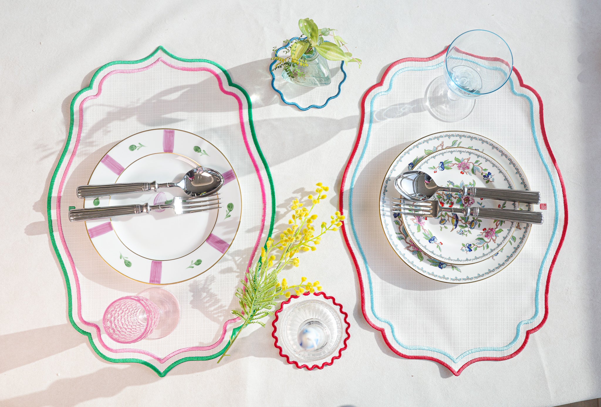 Grace Tablemat in Pink/Green