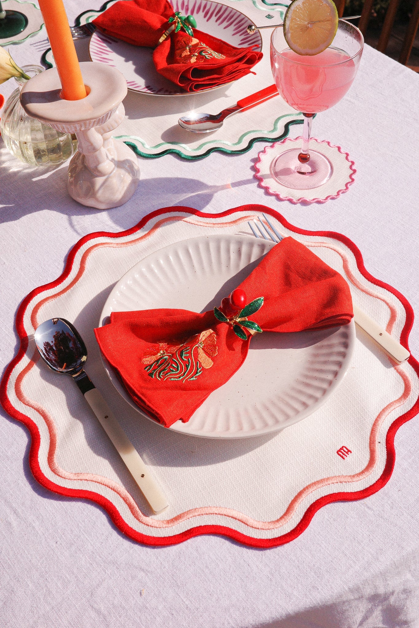 Floria Tablemat in Red