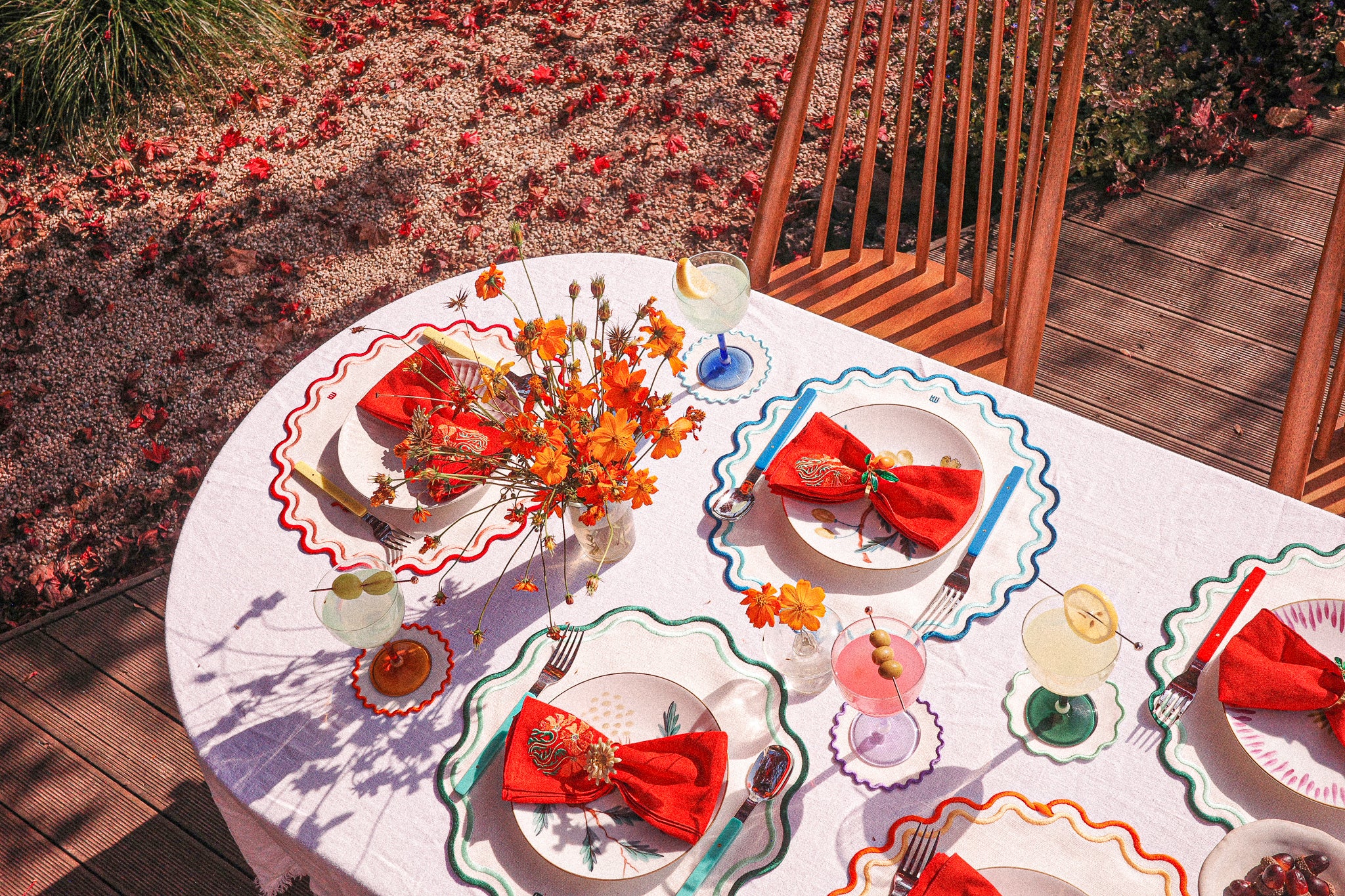 Daisy Tablemat in Red