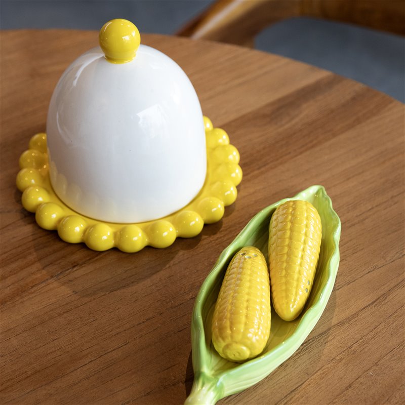 Perle Butter Dish in Yellow