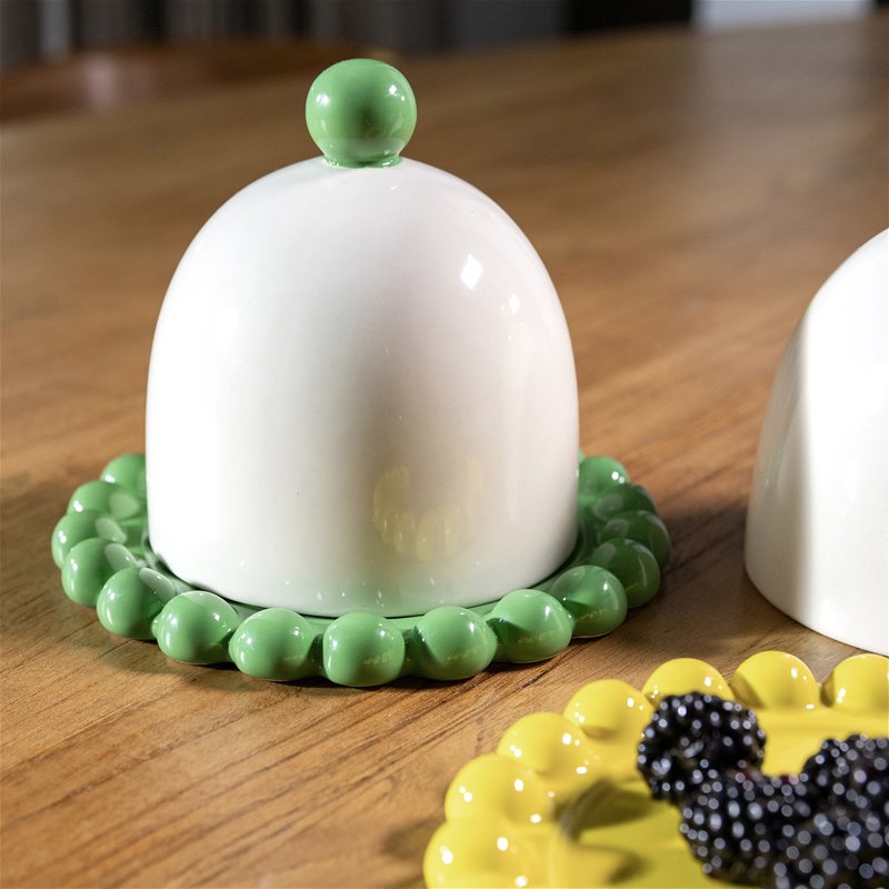 Perle Butter Dish in Green