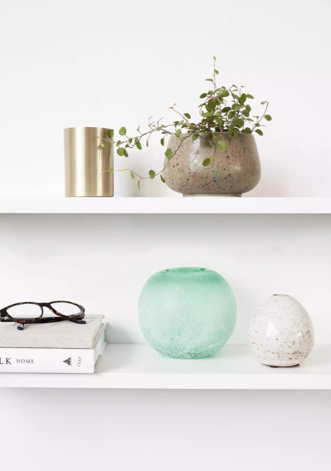 Round Frosted Glass Vase