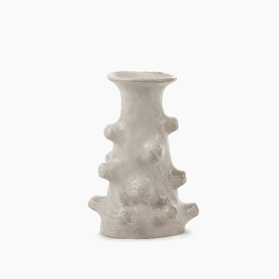 Off White Billy Vase with Dots in Medium