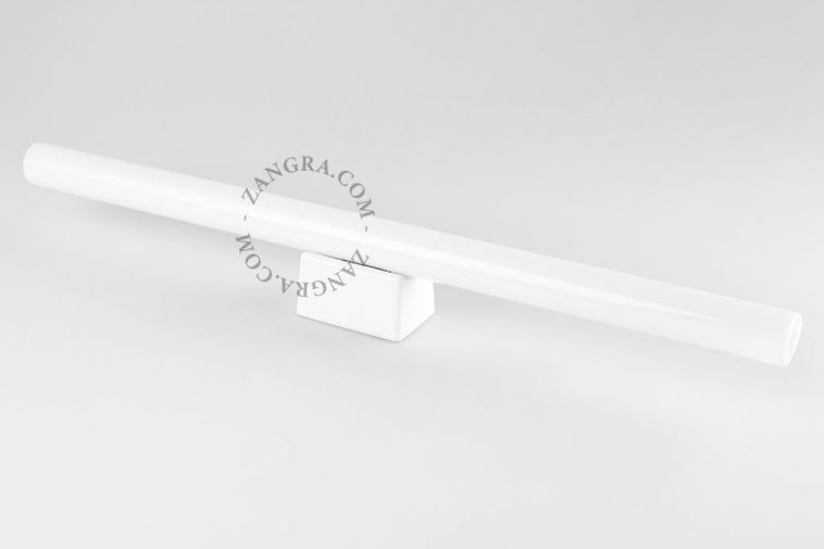 White Porcelain Wall or Ceiling Lamp S14d (Opal Stick Bulb)