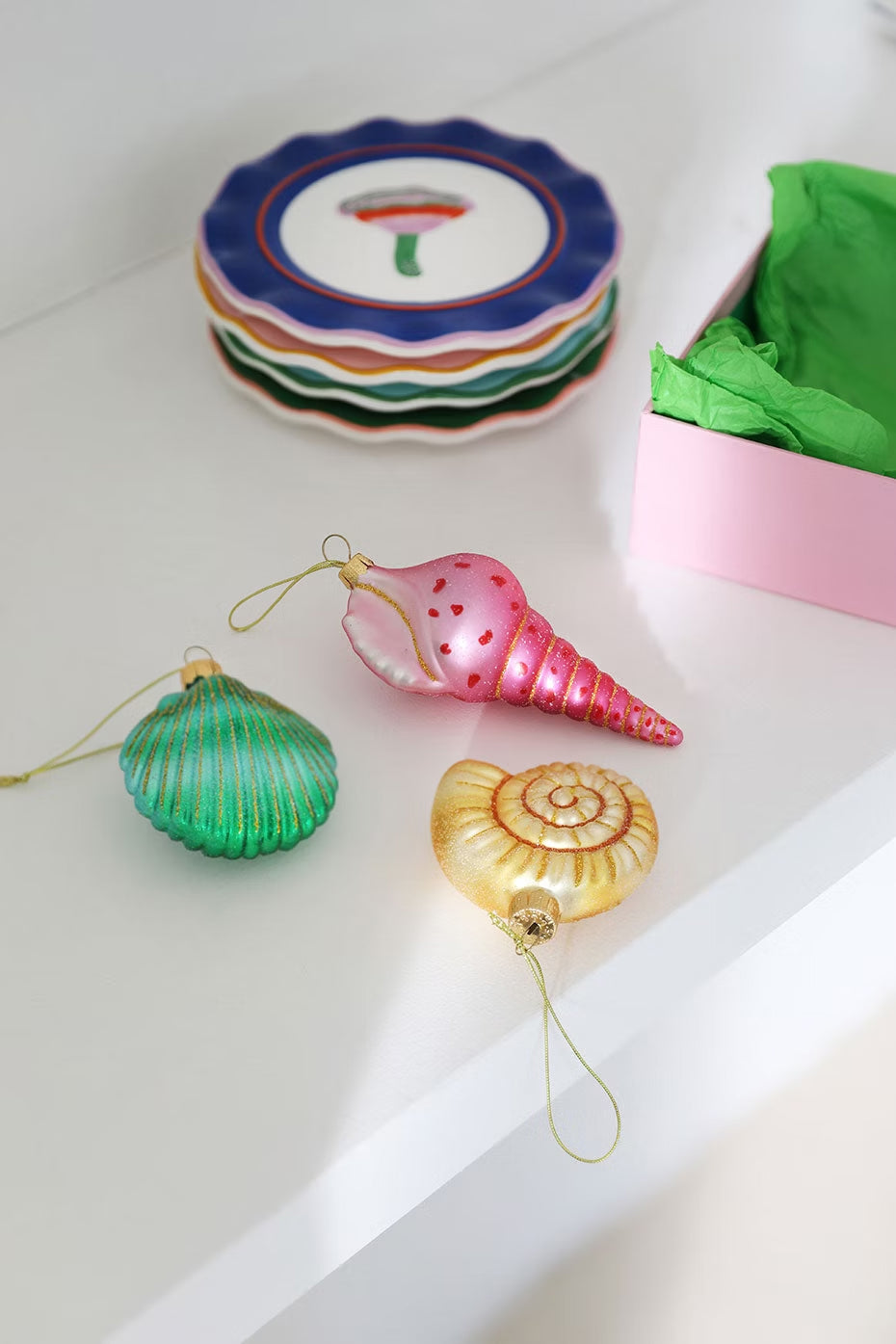 Shell Ornament in Pink