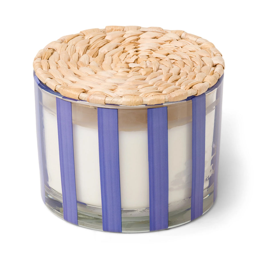 Al Fresco Taupe Glass Candle in Rosemary & Sea Salt (12oz)