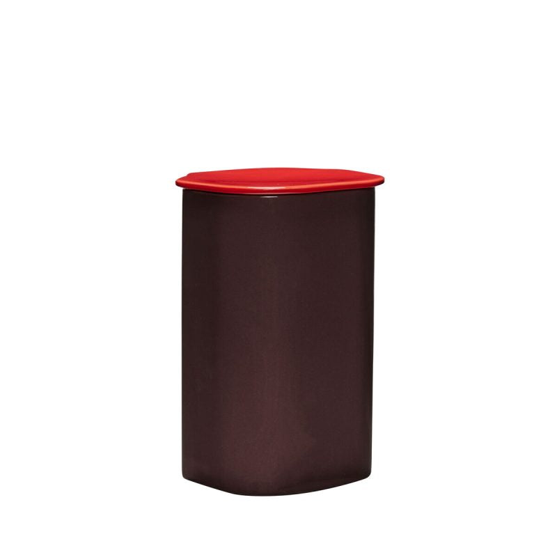 Amare Canister with Lid Large Burgundy/Red